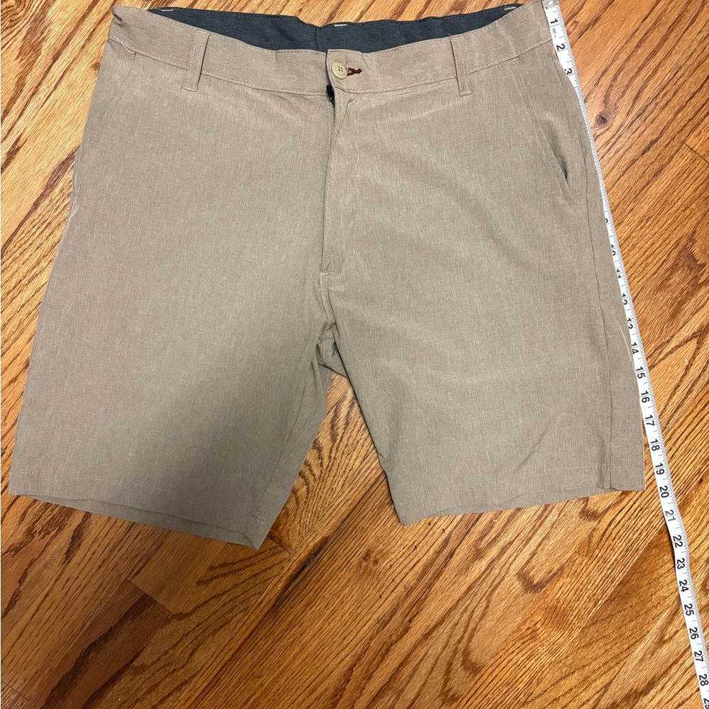 Ron Jon Tan Surf Chino Board Pockets Casual Loop Stretch Shorts